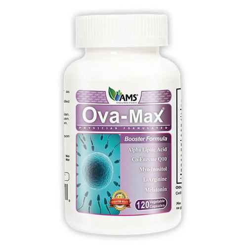 AMS Ova-Max Prenatal Support Vegetable Capsules, Conception And Fertility Supplement, Pack of 120's AMS