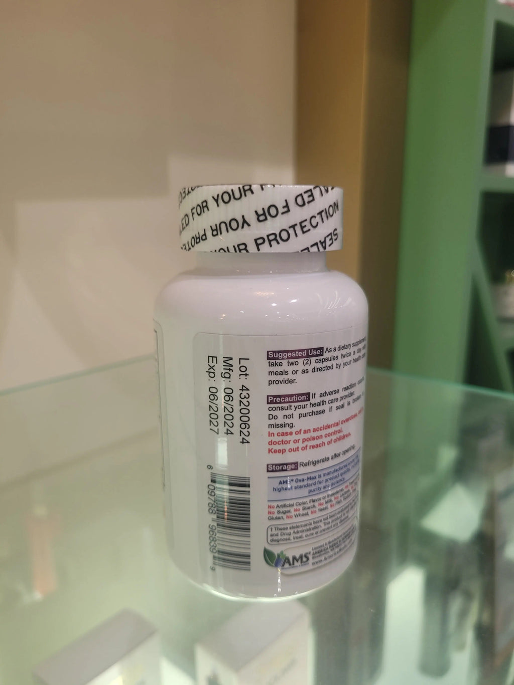 AMS Ova-Max Prenatal Support Vegetable Capsules, Conception And Fertility Supplement, Pack of 120's AMS